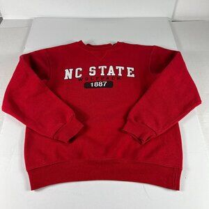 Y2K North Carolina State Wolfpack Sweatshirt Medium Red Faded Logo Crewneck